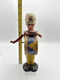 Rare! Vintage Marx Wind Up Tin Litho George The Drummer Boy Works