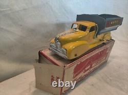 Rare Vintage Marx Wind Up/mechanical Dump Truck Toy, With Original Box #445 Nice