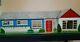 Rare Vintage Tin Litho Marx Doll House Rancher Mid Century with furniture