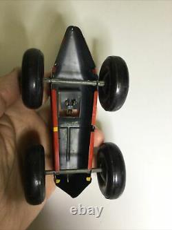 Rare Vintage Tin Marx No. 4 Race Car With Driver Made In USA