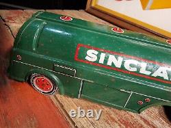 Rare Vintage Tin Marx Toy Sinclair Superflame Fuel Oil Gas Tanker Semi Truck Wow