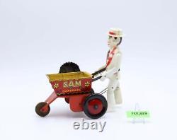 Sam the Gardener Vintage 1940s/50s Wind Up Tin Litho Toy Marx
