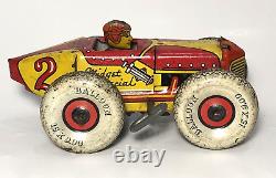 Stunning Vintage Marx Midget Special Tin Wind Up Lithograph Toy Works