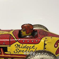 Stunning Vintage Marx Midget Special Tin Wind Up Lithograph Toy Works