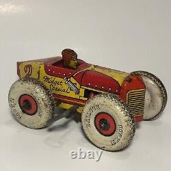 Stunning Vintage Marx Midget Special Tin Wind Up Lithograph Toy Works