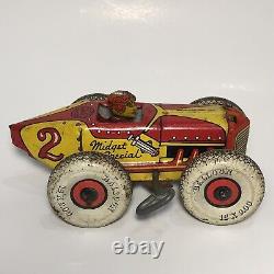 Stunning Vintage Marx Midget Special Tin Wind Up Lithograph Toy Works