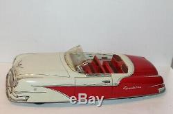 VERY NICE LARGE VINTAGE 1950s MARX TIN LITHO FRICTION SPORTSTER CONVERTIBLE