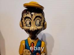 VERY NICE VINTAGE 1930'S MARX TIN WIND UP STANDING B. O. PLENTY with BOX