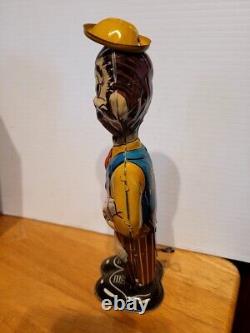 VERY NICE VINTAGE 1930'S MARX TIN WIND UP STANDING B. O. PLENTY with BOX