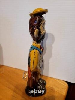 VERY NICE VINTAGE 1930'S MARX TIN WIND UP STANDING B. O. PLENTY with BOX