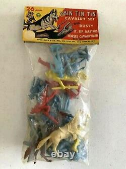 VERY RARE, Vintage Marx Rin Tin Tin Calvary Set in Unopened Package, 1950's
