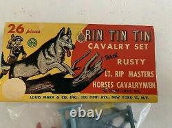 VERY RARE, Vintage Marx Rin Tin Tin Calvary Set in Unopened Package, 1950's
