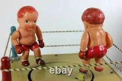 VINTAGE 1930's MARX TIN LITHO CELLULOID WIND UP KNOCKOUT CHAMPS With BOX RARE