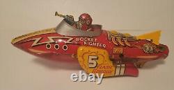 VINTAGE 1930's MARX TIN WINDUP FLASH GORDON ROCKET FIGHTER KING FEATURES Gd Cond