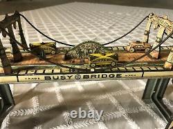VINTAGE 1930s LOUIS MARX & CO BUSY BRIDGE TIN LITHOGRAPH WIND-UP TOY NR #8985