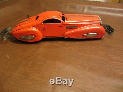 VINTAGE 1930s MARX TOYS REVERSEABLE COUPE LARGE TIN WINDUP TOY CAR
