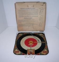 VINTAGE 1938 MARX TIN LONE RANGER DOUBLE TARGET METAL GAME BOARD WithRARE BOX