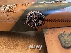 VINTAGE 1940'+ WWII LANCASTER BOMBER TIN WIND UP AIRPLANE Made in USA MARX