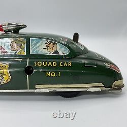 VINTAGE 1940s MARX DICK TRACY TIN-LITHO WIND-UP 11 LONG SQUAD CAR