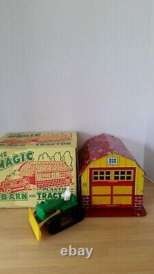 VINTAGE 1950's MARX MAGIC BARN & TRACTOR IN ORIGINAL BOX