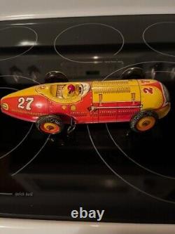 VINTAGE 1950s MARX INDY WINNER #27 TIN LITHO WIND-UP TOY RACE CAR