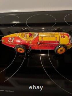 VINTAGE 1950s MARX INDY WINNER #27 TIN LITHO WIND-UP TOY RACE CAR