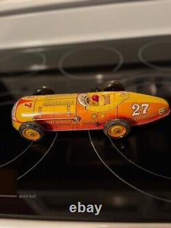 VINTAGE 1950s MARX INDY WINNER #27 TIN LITHO WIND-UP TOY RACE CAR