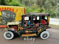 VINTAGE 1950s MARX PLASTIMARX MEXICO TIN LITHO WIND UP JALOPY BLACK CAR NM IN OB