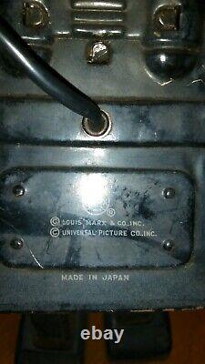 VINTAGE 1960s MARX FRANKENSTEIN REMOTE CONTROL BATTERY TIN ROBOT 13 TALL JAPAN