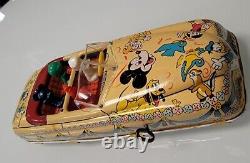 VINTAGE/ANTIQUE TIN MARX DISNEY PARADE ROADSTER 1940s COLLECTOR MICKEY MOUSE