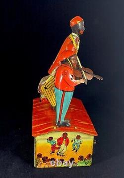 VINTAGE LOUIS MARX 1920s Charleston Trio Tin Litho Wind Up Toy WORKING
