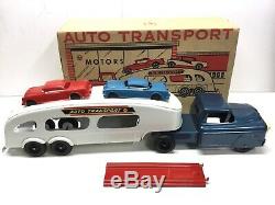VINTAGE MARX-AUTO TRANSPORT-# 1019 EXC. With ORG BOX-PLAY SET PRESSED STEEL TOY