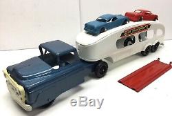 VINTAGE MARX-AUTO TRANSPORT-# 1019 EXC. With ORG BOX-PLAY SET PRESSED STEEL TOY