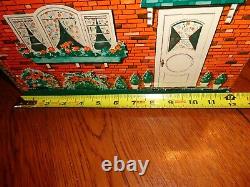 VINTAGE MARX TIN LITHO DOLL HOUSE PLAYSET 2 Story 28 by 12