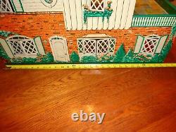 VINTAGE MARX TIN LITHO DOLL HOUSE PLAYSET 2 Story 28 by 12