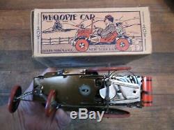 VINTAGE MARX TIN LITHO WINDUP COWBOY WHOOPIE CAR WithORG BOX EXCELLENT CONDITION