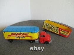 VINTAGE MARX TOYS EAST-WEST & TRI-STATE HAULER TRUCK & TRAILERS With DEPOT BOX