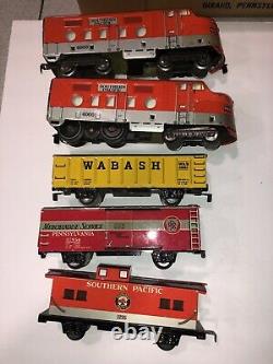 VINTAGE MARX Train Metal Tin 6000 O GAUGE SOUTHERN PACIFIC SET WORKING! With BOX