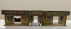 VINTAGE MARX Wells Fargo, Music Hall & More Western Store Fronts Tin Toy