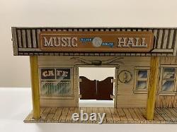 VINTAGE MARX Wells Fargo, Music Hall & More Western Store Fronts Tin Toy