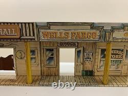 VINTAGE MARX Wells Fargo, Music Hall & More Western Store Fronts Tin Toy