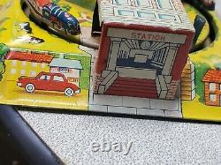 VINTAGE MARX mobil gas EXPRESS TRAIN TIN-LITHO WIND-UP TOY COUNTRY SUPER ACTION