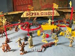 VTG 1950s Marx Super Circus playset (#4320) tin litho 99% complete in box
