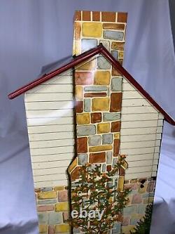 VTG 50s MARX Litho Metal Tin Doll House 4052 Furnished with Original Dolls DISNEY