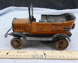 VTG Louis Marx Amos N Andy Fresh Air Taxis Wind Up Tin Litho Toy Parts or Repair