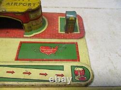 VTG MARX TIN PLATE LITHOGRAPH TRANS-AMERICAN AIRWAYS AIRPORT 5-138-5 Playset