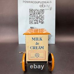 VTG Marx Toyland's Farm Products Milk & Cream Tin Litho Horse Drawn Wagon 1930s