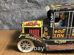 VTG Marx Toys Old Jalopy Tin Wind-Up 1950's Works Very Good Condition