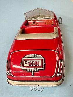 Vintage 11 MARX RED SPEEDSTER Tin Lithographed Car 1949 Era D-6581