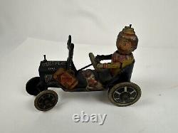 Vintage 1920's MARX Funny Flivver My Lizzie of the Valley Windup Tin Toy READ